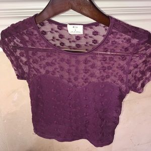 Pins & needles lace crop top